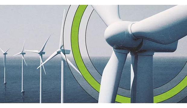 Wind turbine with the ocean in the background