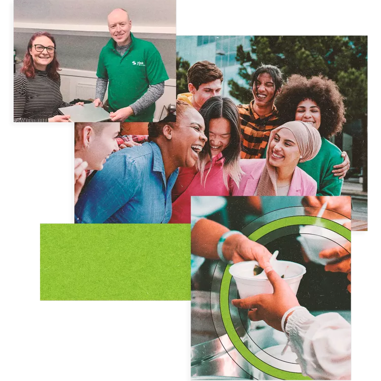 Group of laughing young people