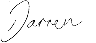 Darren Graves signature