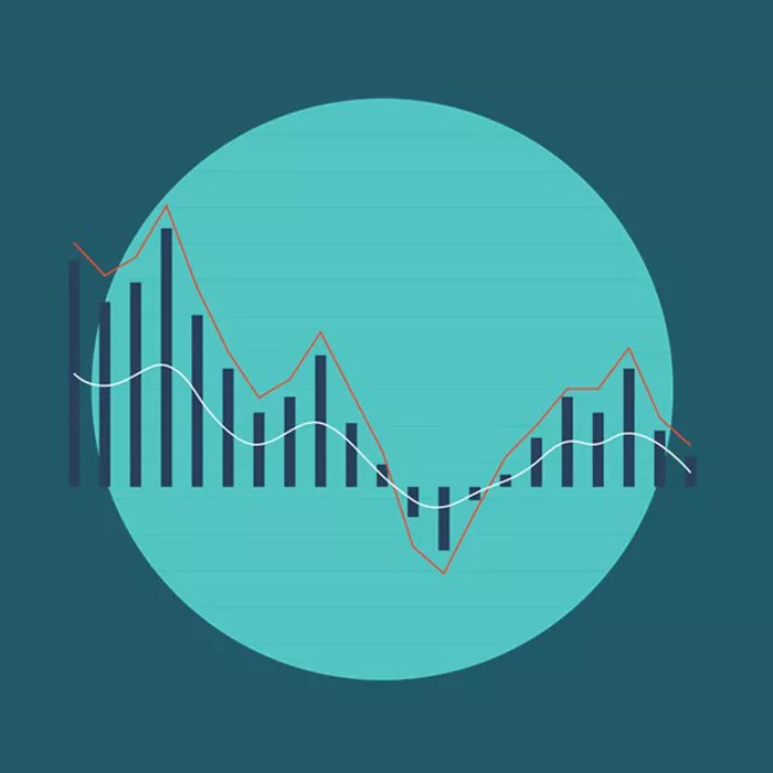 Ikona znázorňující graf s rostoucí a klesající křivkou